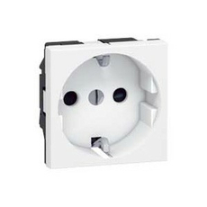 Розетка одноместная 2К+З шторки, винтовой зажим 077213 Mosaic New Legrand