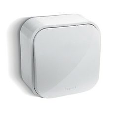 Переключатель одноклавишный 10А открытой установки белый Quteo 782204 Legrand