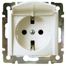 Розетка одноместная Valena скрытой установки с заземлением 16А белый 774422 Legrand