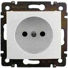 Розетка одноместная Valena скрытой установки без заземления 16А белый 694268 Legrand