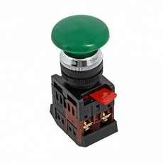 Выключатель кнопочный AEA-22 "Грибок" зеленая NO+NC (pbn-aea-g) EKF