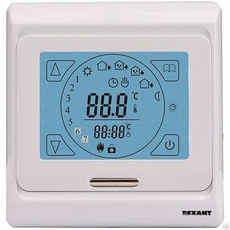 Терморегулятор сенсорный с автомат. программированием 3680 Вт R91XT (белый), REXANT 51-0533
