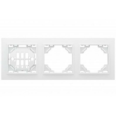 Рамка 3 поста Минск скрытой установки горизонтальная белый ERM-G-303-10 EKF