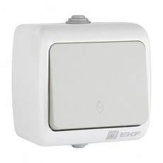 Выключатель одноклавишный Мурманск открытой установки IP54 проходной 10А серый EFV10-025-30-54 EKF