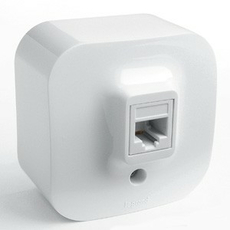 Розетка информационная одноместная Кат.5е RJ45 UTP открытой установки белый Quteo 782224 Legrand