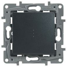 Переключатель одноклавишный Etika с подсветкой антрацит 672615 Legrand