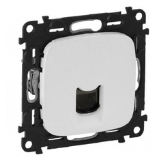 Розетка RJ45 компьютерная Valena ALLURE скрытой установки cat.5е UTP с лицевой панелью белый 753740 Legrand