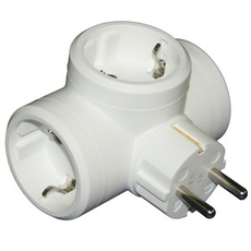 Розетка белая "Тройник" 3 Х2К+З 16А 050662 Элиум Legrand