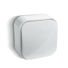 Выключатель одноклавишный 10А открытой установки белый Quteo 782200 Legrand