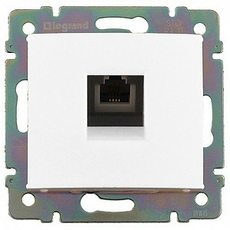 Розетка RJ11 телефонная 4 контакта белый 774438 Legrand