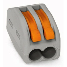 Клемма для распределительных коробок 2 жилы 0,08-4,0 мм2 с рычагом зажимом 222-412 WAGO