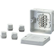 Коробка распределительная открытой установки 88х88х53мм D9025 7вводов M20, зажим 6-13мм,5-вв. 1,5-2,5/4мм2, IP65 6000001 Hensel