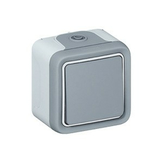 Переключатель одноклавишный 10А, IP55 серый Plexo 55 069711 Legrand