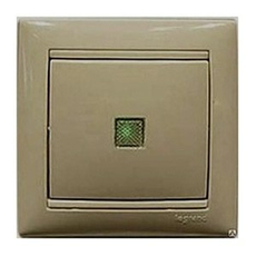 Выключатель одноклавишный Valena скрытой установки с подсветкой бежевый 695601 Legrand
