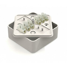 Коробка распределительная открытой установки 75х75х20мм с контактной группой Белая GE41212-01 Greenel