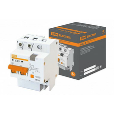 Дифференциальный автоматический выключатель (дифавтомат) АД-2 2Р 63А 30мА SQ0221-0005 TDM