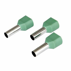 Наконечник штыревой втулочный изолированный (двойной) Ншви(2) 1.0-8 мм зеленый (уп./100 шт) 084-04-62/084-04-062 HLT