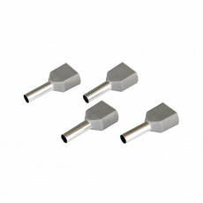 Наконечник штыревой втулочный изолированный (двойной) Ншви(2) 4.0-12 серый (уп. /100 шт) 084-04-64/084-04-064 HLT