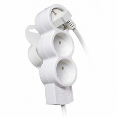 Удлинитель 3 гнезда 5 метров б/з 10А ПВС 2x0,75 (32003 8) Duwi Quick Fix