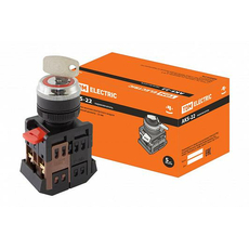 Переключатель АKS-22 черный с ключом на 2 фиксир.положения I-O 1з+1р SQ0703-0005 TDM