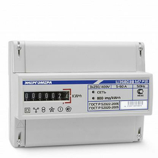 Счетчик электроэнергии трехфазный однотарифный ЦЭ6803В 1 230В 10-100А 3*230/400В М7 Р31 DIN ОУ Энергомера