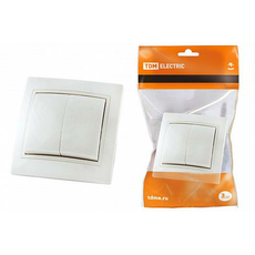 Таймыр Выключатель 2 кл. 10А белый SQ1814-0002 TDM