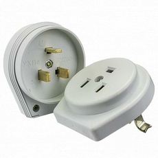 Разъем РШ-ВШ 32А 250В 2P+PE (СУ) пластиковый белый AS-250-H-02 EKF Proxima