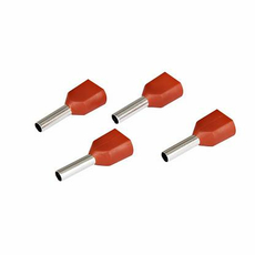 Наконечник штыревой втулочный изолированный (двойной) Ншви(2) 0.75-8 мм красный (уп./100 шт) 084-04-60/084-04-060 HLT