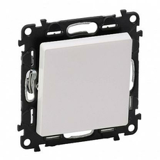 Переключатель одноклавишный Valena LIFE скрытой установки 10А 250В с лицевой панелью безвинтовые зажимы белый 752406 Legrand