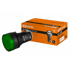 Лампа AD-22DS светодиодная матрица d22мм зеленый 36В AC/DC SQ0702-0026 TDM