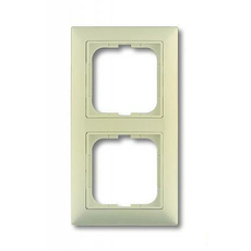 Рамка с декоративной накладкой, 2 поста, слоновая кость Basic55 1725-0-1485 ABB