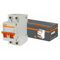 Автоматический выключатель модульный TDM ВА47-63 2п 6А C 4,5кA (SQ0218-0026)