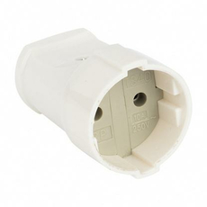 Гнездо штепсельное без заземления белое 10А 250В (ASG10-10) EKF