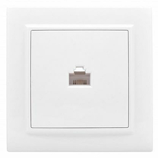 Розетка RJ45 компьютерная Минск скрытой установки в сборе белый ERK01-035-10 EKF
