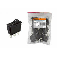 Клавишный переключатель YL-202-01 черный 3 положения 1з+1з TDM SQ0703-0024