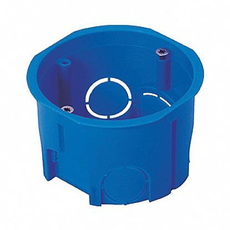 Коробка установочная КМТ-010-033 для твердых стен, 68х45, полипропилен, синяя, винты, IP20 EKF PROxima