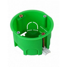 Коробка установочная скрытой установки d68мм глубина 44мм для полых стен пластиковые лапки КУ1201 HEGEL