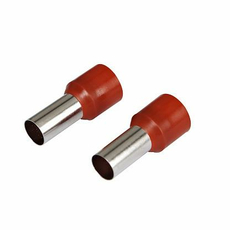 Наконечник-гильза Е1008 Ншви 1мм. с изолированным фланцем штырьевой втулочный красный (уп./100 шт) 084-04-22/084-04-022 HLT