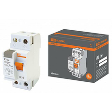 УЗО (устройство защитного отключения) ВД63 2Р 63А 30мА (электронное) TDM SQ0220-0005