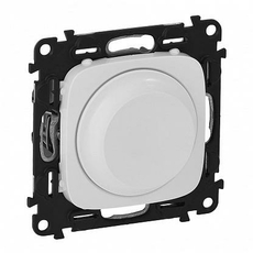 Светорегулятор (диммер) Valena ALLURE скрытой установки с поворотной ручкой универсальный 300Вт без нейтрали с лицевой панелью белый 752760 Legrand