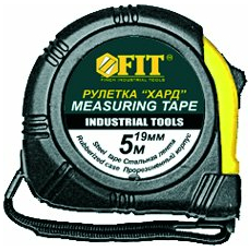 Рулетка прорезиненный корпус 5 м (19мм) Хард (17205 FIT IT)