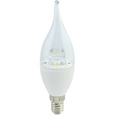 Лампа светодиодная 7Вт E14 CA37 4000К прозрачная 220В свеча на ветру Premium C4UV70ELC ECOLA