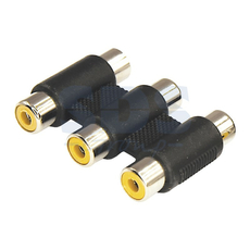 Переходник 3 гнезда RCA - 3 гнезда RCA, тринокль Rexant
