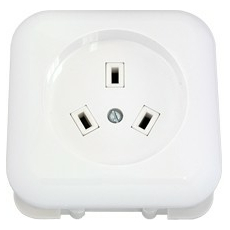 Розетка РШ/ВШ 32А (белая) 1 фазн. С/У (РС32-006+В32-001)