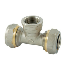 Фитинг обжимной тройник с переходом на внутреннюю резьбу 1/2"x16 Altstream