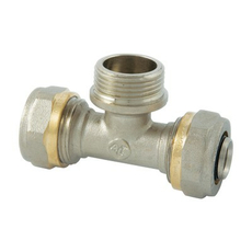 Фитинг обжимной тройник с переходом на наружную резьбу 3/4"x20 Altstream