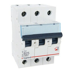 Автоматический выключатель модульный Legrand TX3 3п 25А B 6кA (404002)