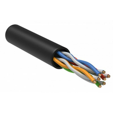 Кабель витая пара U/UTP категория 5e 4х2х24AWG LDPE черный (305м) (LC3-C5E04-139) ITK