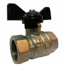 Кран шаровой латунный 1" ВР/ВР бабочка LD Pride