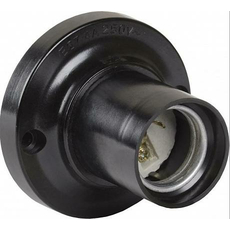 Патрон карболитовый потолочный, Е27, черный, прямой, 24608 4 REV